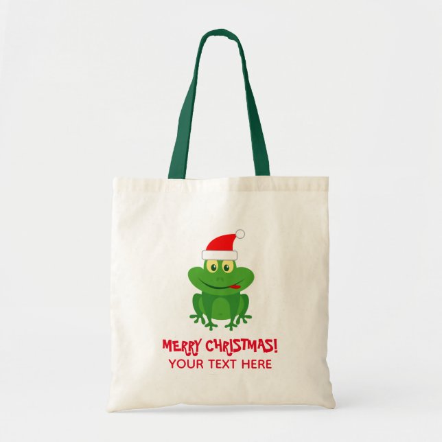 Funny Santa Claus Frosch Weihnachtsgeschenk Tasche (Vorne)