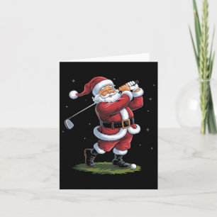 Funny Santa Claus Golf Weihnachtsbeleuchtung Xm Karte