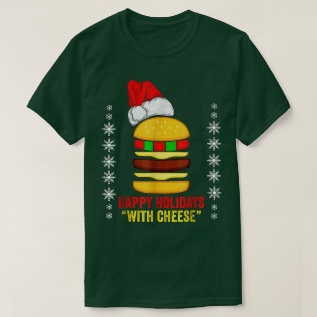 Funny Santa Claus Hat Weihnachtskäse Snowflake M T-Shirt (Design vorne)