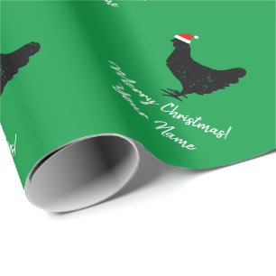 Funny Santa Claus Huhn Brauch Weihnachten  Geschenkpapier