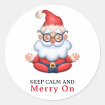 Funny Santa Claus Meditate Behielt Ruhe und Fröhli