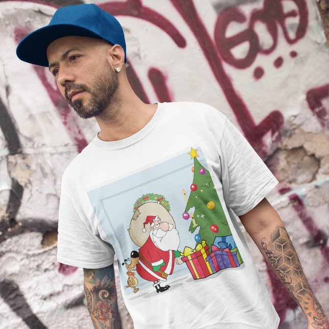Funny Santa Claus Mens T - Shirt (Von Creator hochgeladen)