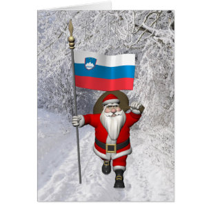 Funny Santa Claus mit Abtritt Sloweniens
