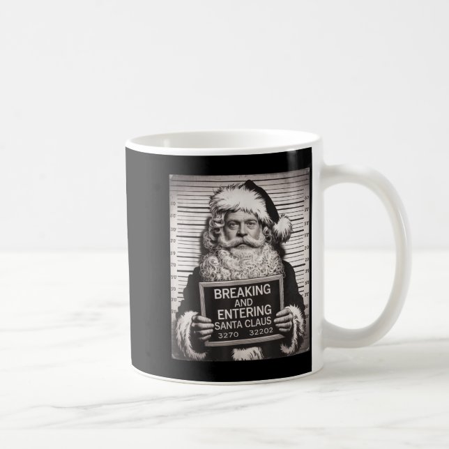 Funny Santa Claus Mugshot Christmas – Santa Xmas  Kaffeetasse (Rechts)