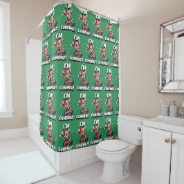 Funny Santa Claus Pattern Humorale Weihnachten Duschvorhang