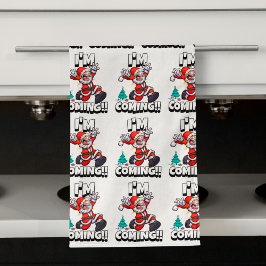 Funny Santa Claus Pattern Humorale Weihnachten Geschirrtuch