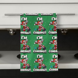 Funny Santa Claus Pattern Humorale Weihnachten Geschirrtuch