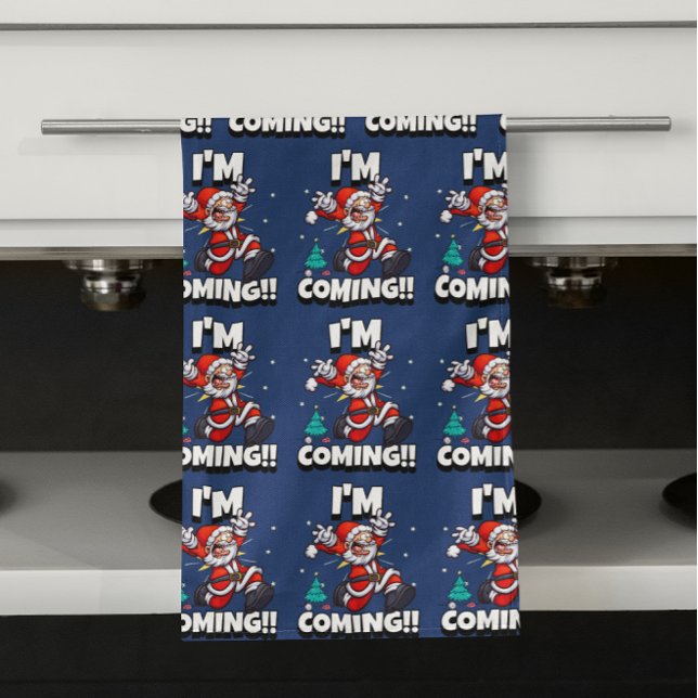 Funny Santa Claus Pattern Humorale Weihnachten Geschirrtuch (Von Creator hochgeladen)