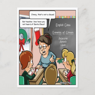 Funny Santa Claus Pun Weihnachten Postkarte