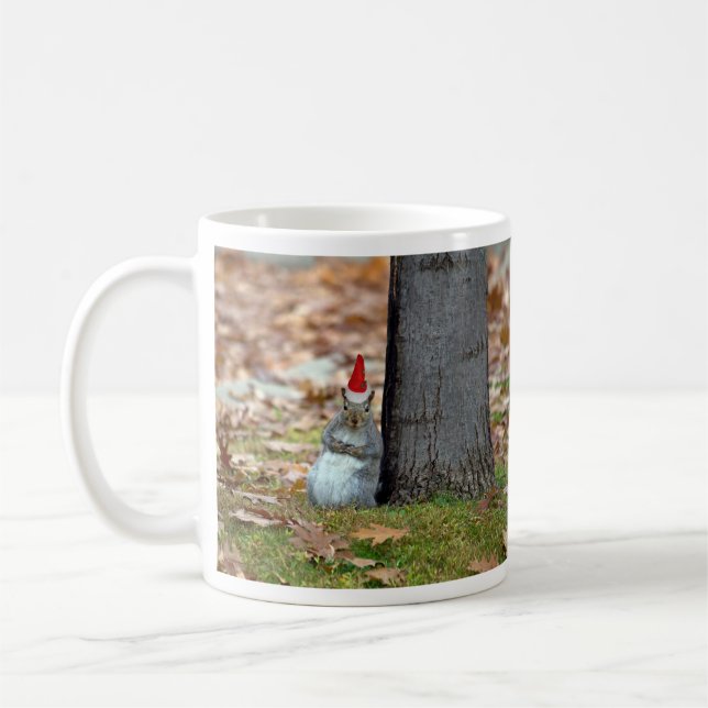 Funny Santa Claus Squirrel Kaffeetasse (Links)