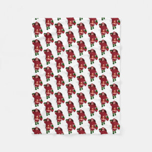 Funny Santa Claus Strawberry Bauer Fleecedecke