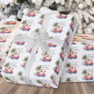 Funny Santa Claus Tropical Beach Weihnachten Geschenkpapier