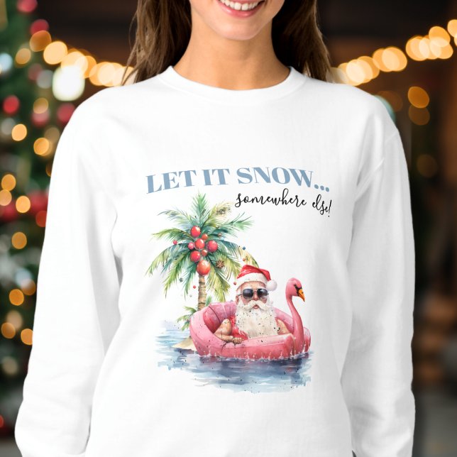 Funny Santa Claus Tropical Beach Weihnachten Sweatshirt (Funny Santa Claus Tropical Beach Christmas sweatshirt)