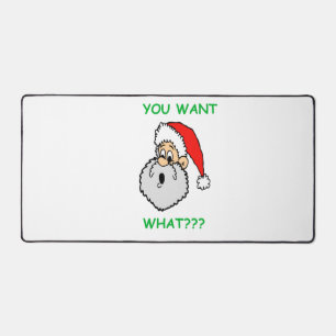 Funny Santa Claus überrascht Sie Gewollt, was Schreibtischunterlage
