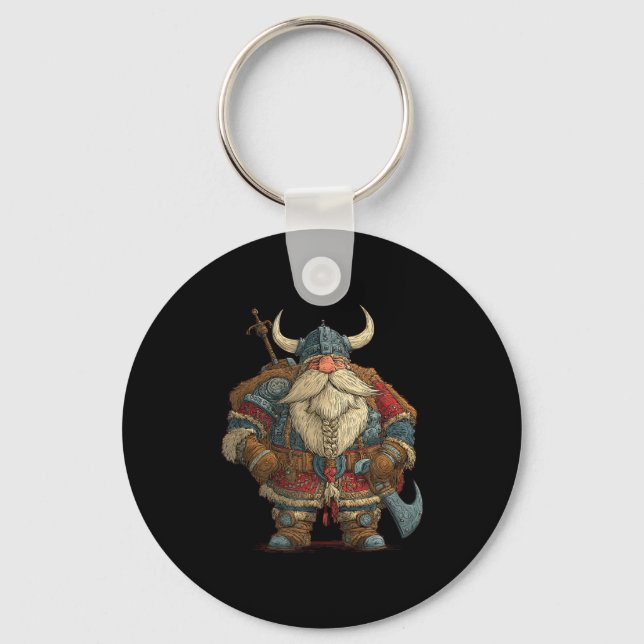 Funny Santa Claus Viking Costume For Boys And Girl Schlüsselanhänger (Vorderseite)