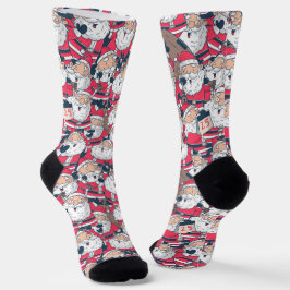 Funny Santa Claus Weihnachten Socken