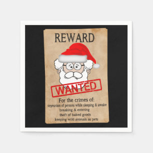 Funny Santa Claus Wollte Poster Serviette