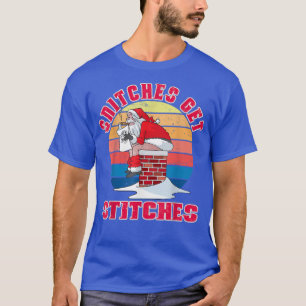 Funny Santa Claus Xmas Familie Pajamas Snitches be T-Shirt