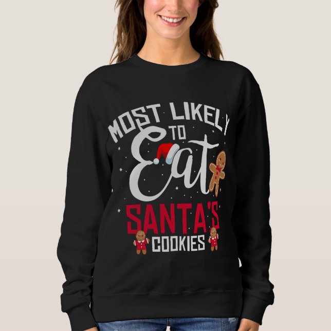 Funny Santa Cookies, die am ehesten das Coo des We Sweatshirt (Vorderseite)