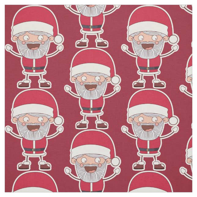Funny Santa Custom Color Stoff (Muster)