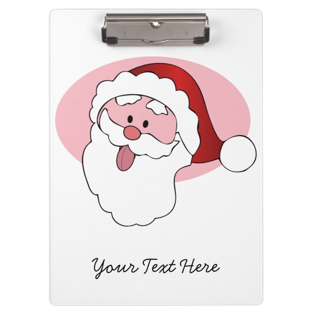 Funny Santa Custom Zwischenablage Klemmbrett (Vorderseite)