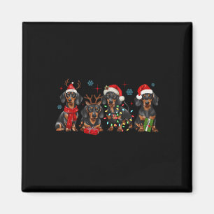 Funny Santa Dackel Weihnachten Dackel Hunde Liebe Magnet