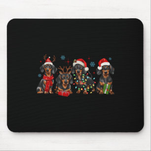 Funny Santa Dackel Weihnachten Dackel Hunde Liebe Mousepad