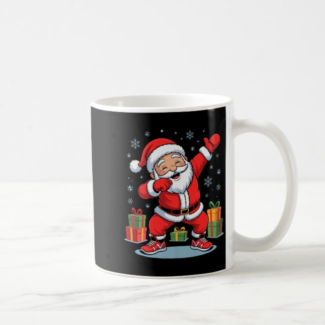 Funny Santa Dancing Holiday Christmas Xmas Pajama  Kaffeetasse (Rechts)