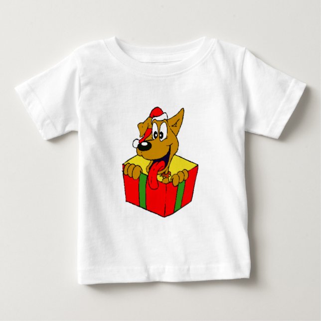 Funny Santa Doggy T - Shirt (Vorderseite)