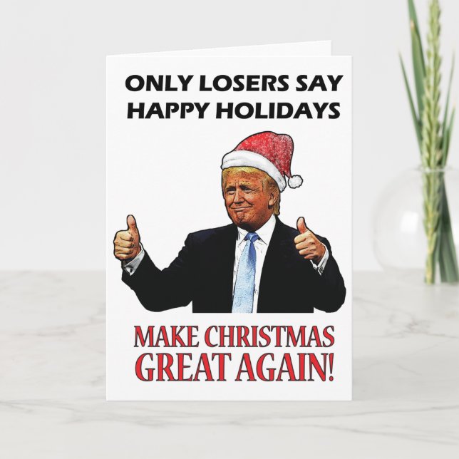 Funny Santa Donald Trump Weihnachten (Vorderseite)