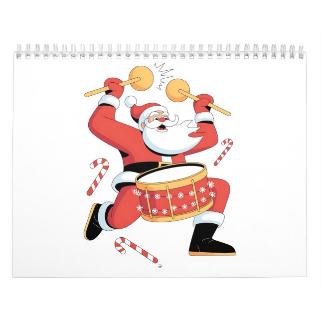 Funny Santa Drummer Ugly Weihnachten Weihnachten D Kalender (Titelbild)