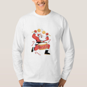 Funny Santa Drummer Ugly Weihnachten Weihnachten D T-Shirt