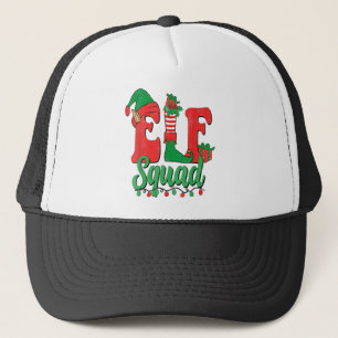 Funny Santa Elf Squad Weihnachtsfamilie Matching P Truckerkappe