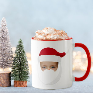 Funny Santa Face Weihnachts-Tasse Tasse