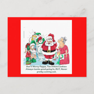 Funny Santa Foto Feiertagspostkarte