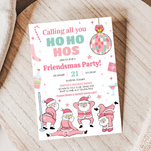 Funny Santa Friendsmas Weihnachts-Party Einladung