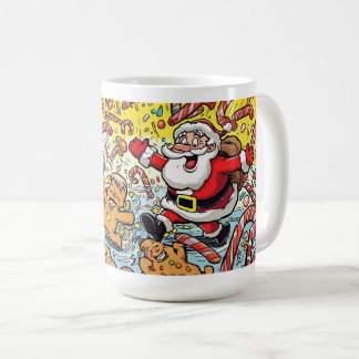 Funny Santa & Gingerbread Christmas Mug Kaffeetasse