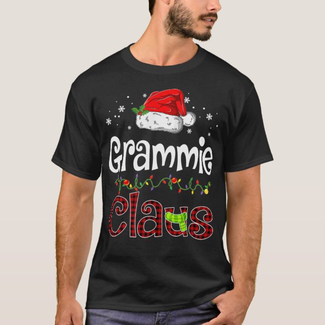 Funny Santa Grammie Claus Christmas Pajama Familie T-Shirt (Vorderseite)