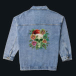 FUNNY SANTA GREEN SKULL AND CHRISTMAS FLORAL JEANSJACKE<br><div class="desc">FUNNY SANTA GREEN SKULL UND CHRISTMAS MIT FLORALER KUNST.</div>