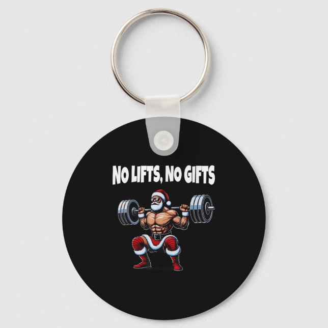 Funny Santa Gym Lifting Swole Weihnachten Weihnach Schlüsselanhänger (Vorderseite)