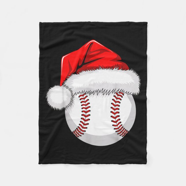 Funny Santa Hat Xmas Srt Lover Christmas Baseball  Fleecedecke (Vorderseite)