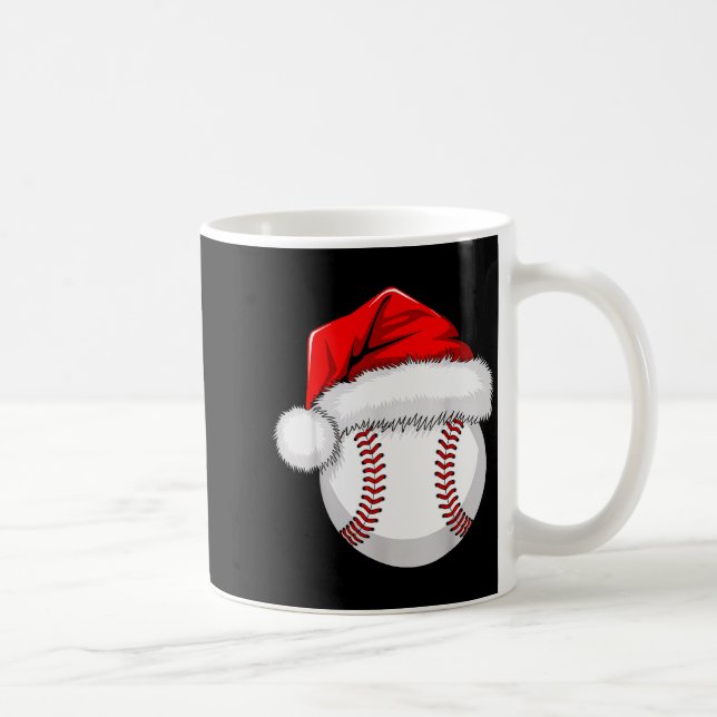 Funny Santa Hat Xmas Srt Lover Christmas Baseball  Kaffeetasse (Rechts)