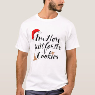 Funny Santa here nur für Cookies T - Shirt Design