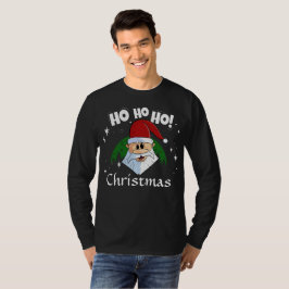 Funny Santa Ho Ho Ho Weihnachten Rotes Grün T-Shirt