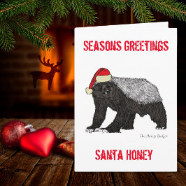 Funny Santa Honey Badger Funny Christmas Zitat Karte