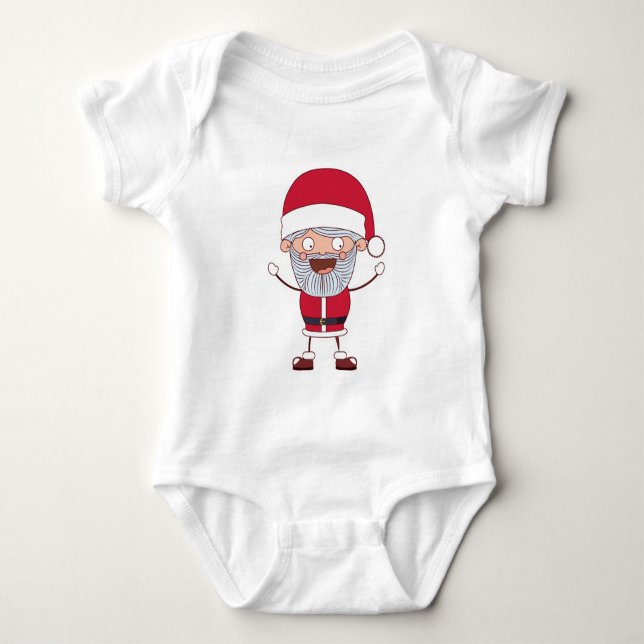 Funny Santa individuelle Name Kleidung T-Shirt (Vorderseite)