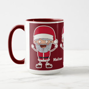 Funny Santa individuelle Name Tasse