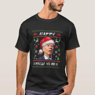 Funny Santa Joe Biden Happy New Year Ugly Christma T-Shirt