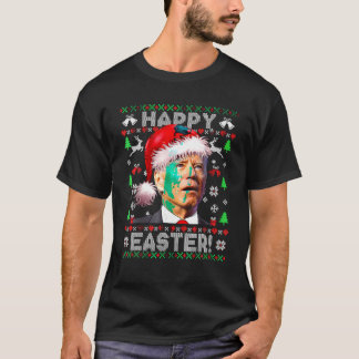 Funny Santa Joe Biden Happy Oaster Ugly Weihnachte T-Shirt