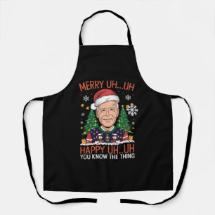 Funny Santa Joe Biden Merry Äm Christmas Ugly Schürze